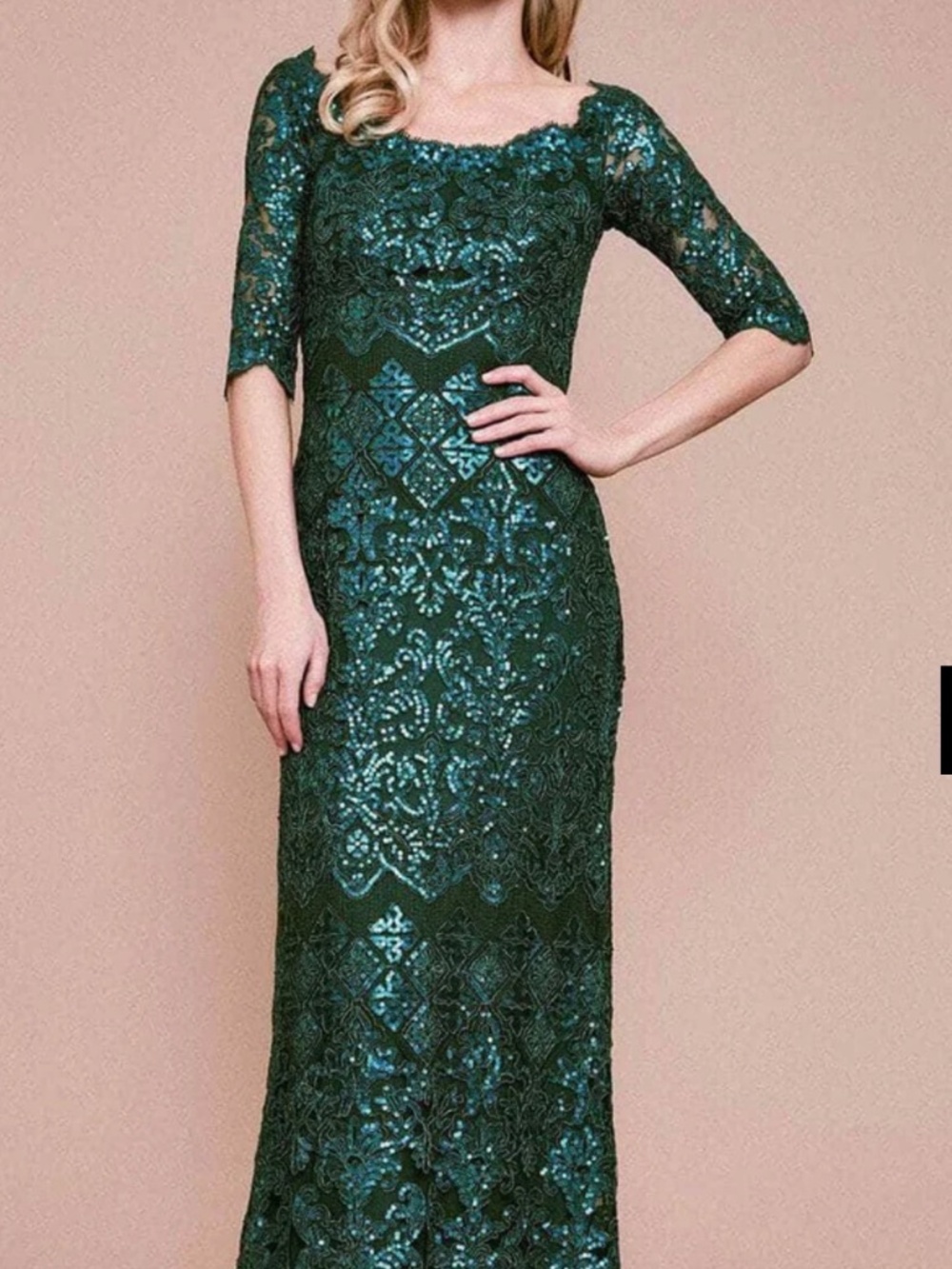 Liem Off-The-Shoulder Sequin Gown